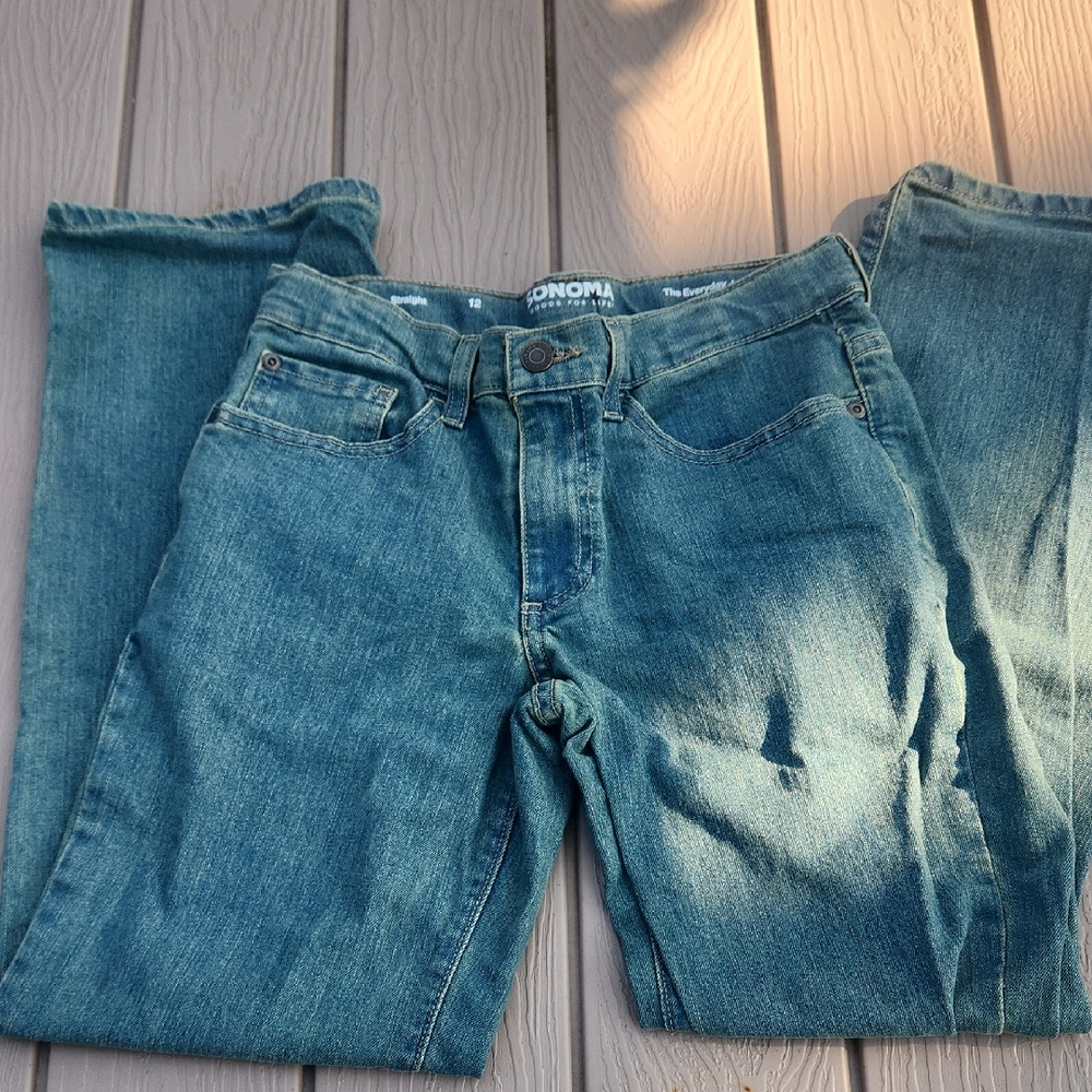 Sanoma Boys 12 Straight Leg Blue Denim Jeans